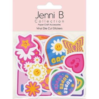 Jenni B Diecut Stcker Positive Vibe 20pc