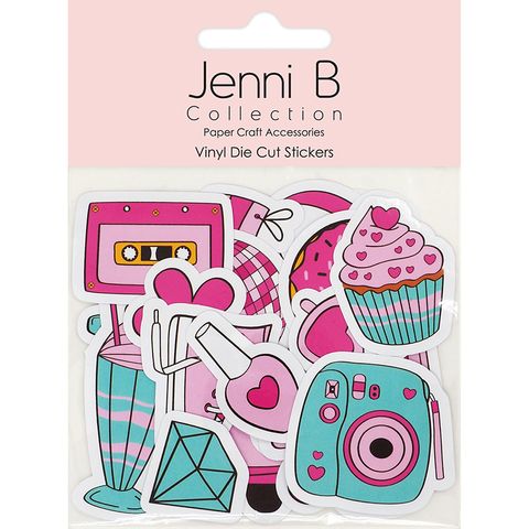 Jenni B Diecut Sticker Pretty Pink 20pc