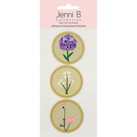 Jenni B Adhesive Emb Vintage Floral 3pc