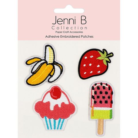 Jenni B Adhesive Emb Patches Fruits 4pc
