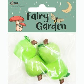MINI RESIN GREEN APPLES 4PC