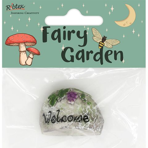 MINI RESIN WELCOME ROCK 1PC