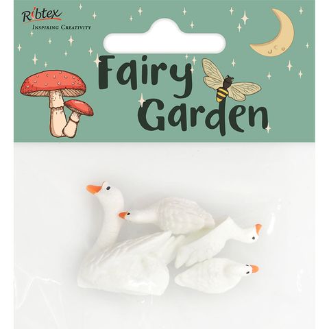 MINI RESIN GEESE 4PC