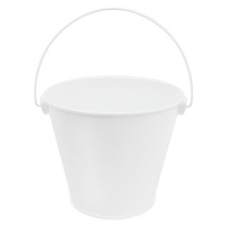 METAL BUCKET LRG WHITE 1PC