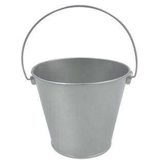METAL BUCKET LRG SILVER 1PC