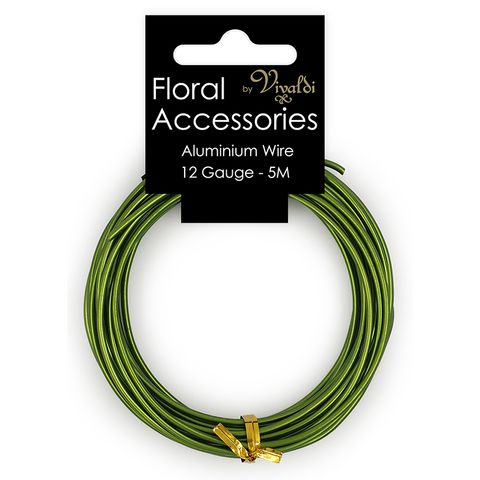 FLORAL WIRE GREEN 12GG 5M