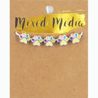 MINI ENAMEL BD SILV MULTI PAW 5PC