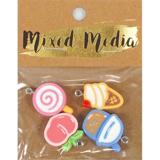 MM FLAT FOOD CHARMS 4PC