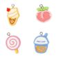 MM FLAT FOOD CHARMS 4PC