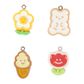 MM FLAT FLOWER BEAR CHARMS 4PC
