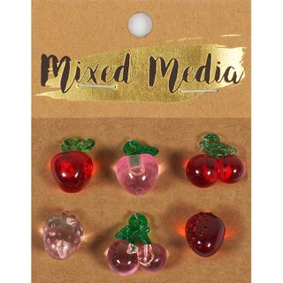 MM APPLE CHERRY STRAWBERRY PENDANTS 6PC