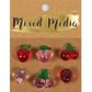 MM APPLE CHERRY STRAWBERRY PENDANTS 6PC