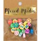 MM  RAINBOW ALPHA DISC BEADS 25PC
