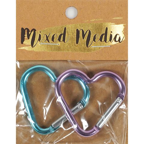 MM HEART SHAPED CARABINER 2PC