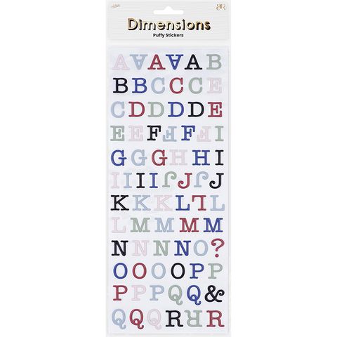 DIMENSIONS BLUE BELLE PUFFY ALPHABET