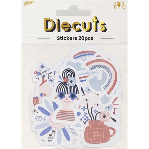 BLUE BELLE DIE CUT STICKER PACK 20PCS