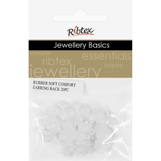 RUBBER SOFT COMFORT EARRING BACK 20PC