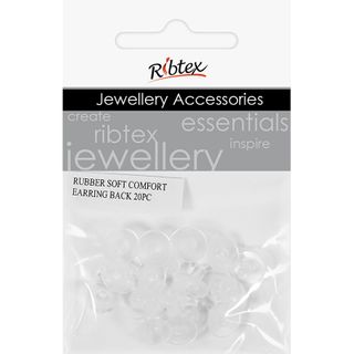 RUBBER SOFT COMFORT EARRING BACK 20PC