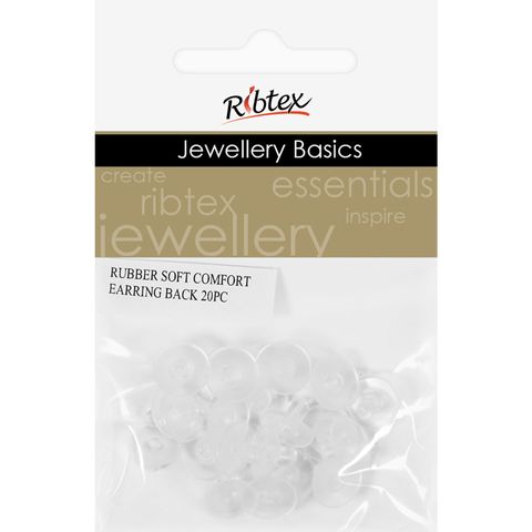 RUBBER SOFT COMFORT EARRING BACK 20PC
