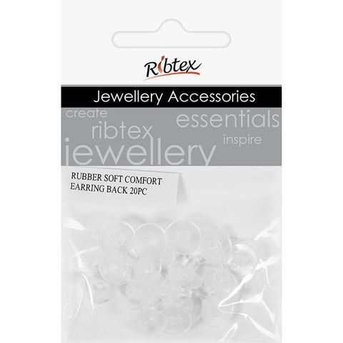 RUBBER SOFT COMFORT EARRING BACK 20PC