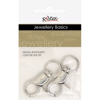 SWIVEL ROUND KEY CLIPS 2PC