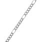 JF SMALL FIGARO CHAIN DARK SILVER 1M