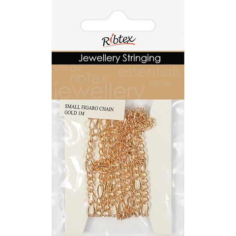 JF SMALL FIGARO CHAIN GOLD 1M