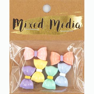 PASTEL BOW FB EMB 6PC