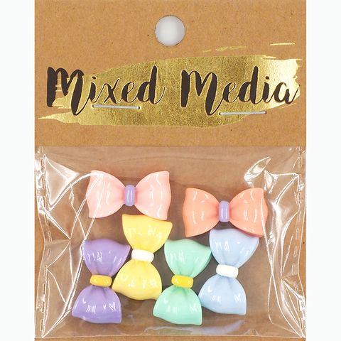 PASTEL BOW FB EMB 6PC