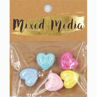 HEART SMILEY AB BD 15MM 5PC