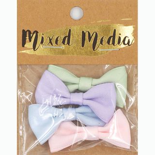 SATIN BOWS MULTI 50MM 4PC