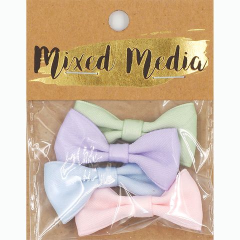 SATIN BOWS MULTI 50MM 4PC