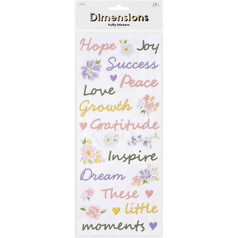 DIMENSIONS GREEN GARDEN PUFFY PHRASE