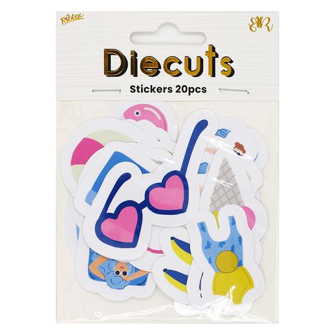 SUMMER VIBES DIE CUT STICKER PACK 20PCS