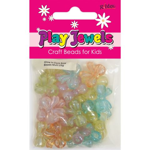 PJ GLOW IN DARK BOW BEADS