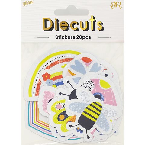 BLOOMING FUN DIE CUT STICKER PACK 20PCS