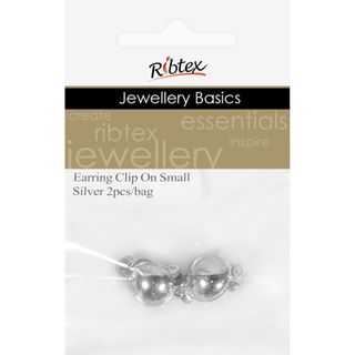 Earring Clip On Small Silver 2Pcs