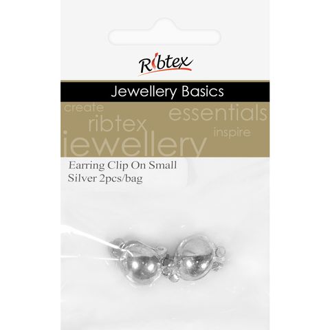 Earring Clip On Small Silver 2Pcs