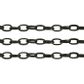 Chain Straight Oval Link 7x4mm Black 1m