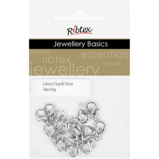 Clasp Lobster 11mm Silver 14Pcs