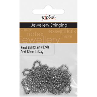 Chain Ball With Ends Silver 1m