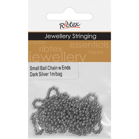 Chain Ball With Ends Silver 1m