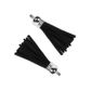 Jf Faux Suede Look Tassel Slv-Black 2Pc