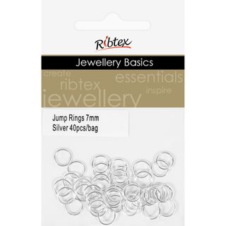 Jump Rings 7mm Silver 40Pcs