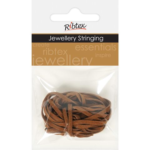 Faux Suede Thonging 2mm Dark Brown 4m