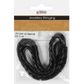 Plaited Leather Look 4mm Black 1m