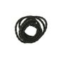 Plaited Leather Look 4mm Black 1m