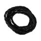 Plaited Leather Look 4mm Black 1m