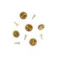 Ribbon Pin Gold 6 Sets