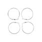 Earring Hoops 38mm Silver 4Pcs